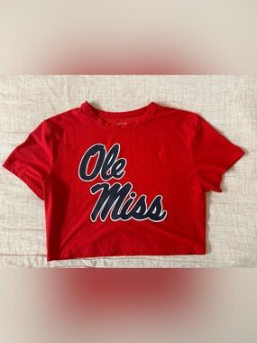 Ole Miss Red Crop Top
